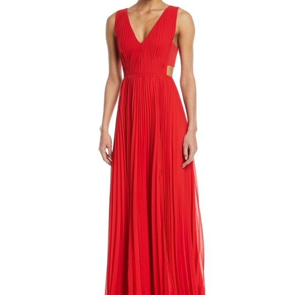 fame and partners pleated side cutout dress Eira Dress